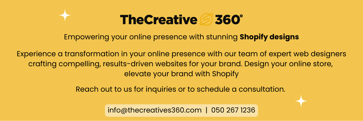 The creatives 360 shopify website footer