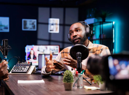 podcast studio services recording setup