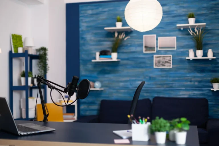 Professional podcast production services studio setup for businesses
