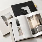 Three creative agency proposals arranged for comparison, with one marked by a yellow selection tab.